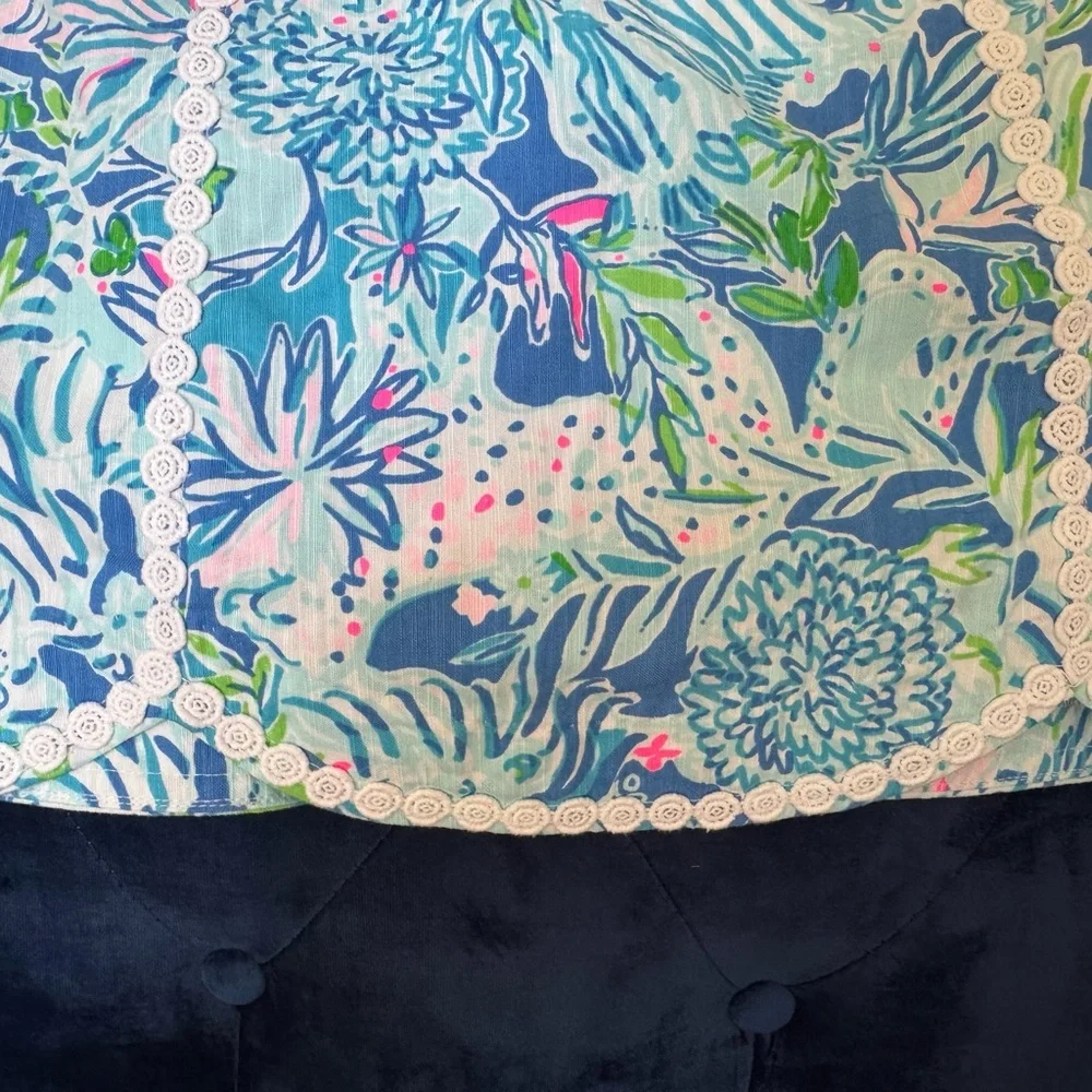 Lilly Pulitzer Paddy” Lion Around” skort with scalloped edge- size 4